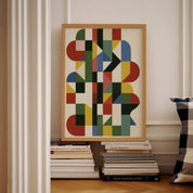 Corner detail of the Construct No. 04 print showing the archival cotton rag paper