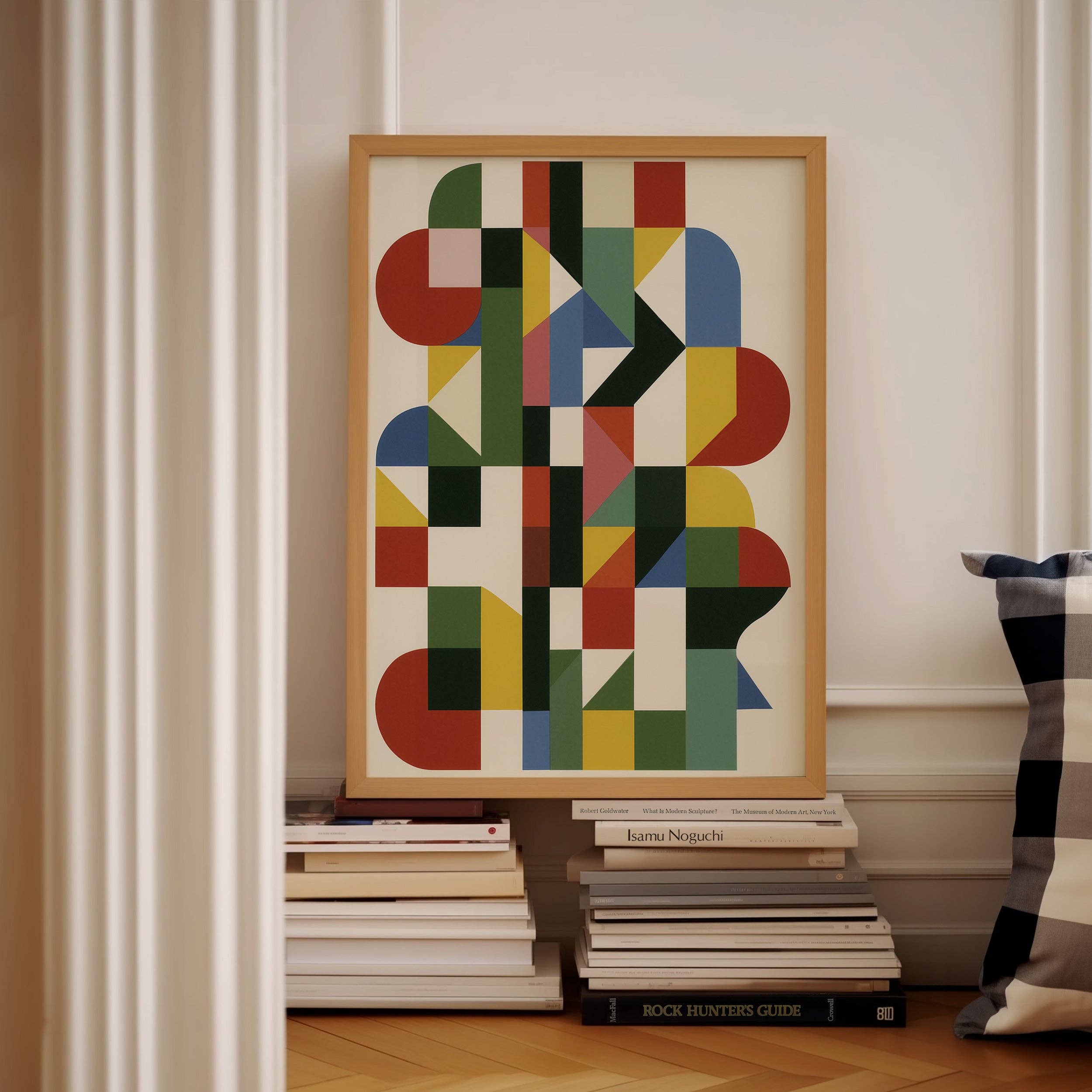Corner detail of the Construct No. 04 print showing the archival cotton rag paper