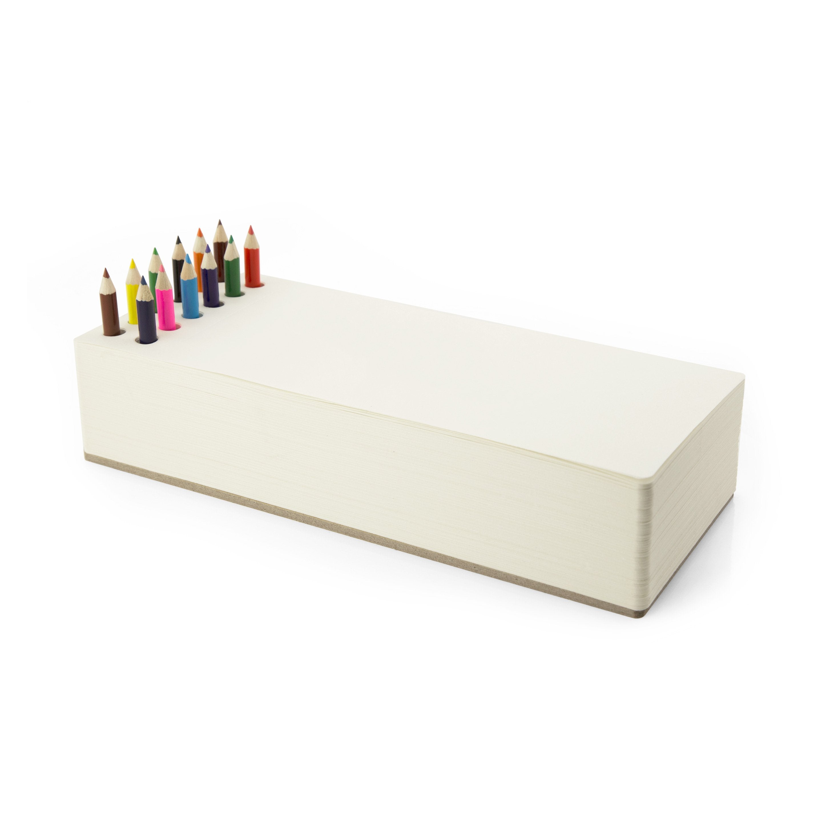 jOTBLOCK long chunky sketchpad with color pencils