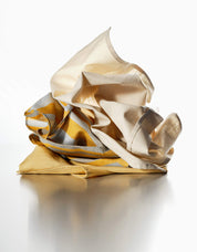 Stripe Dinner Napkin in Stonecrop showing double-sided pattern