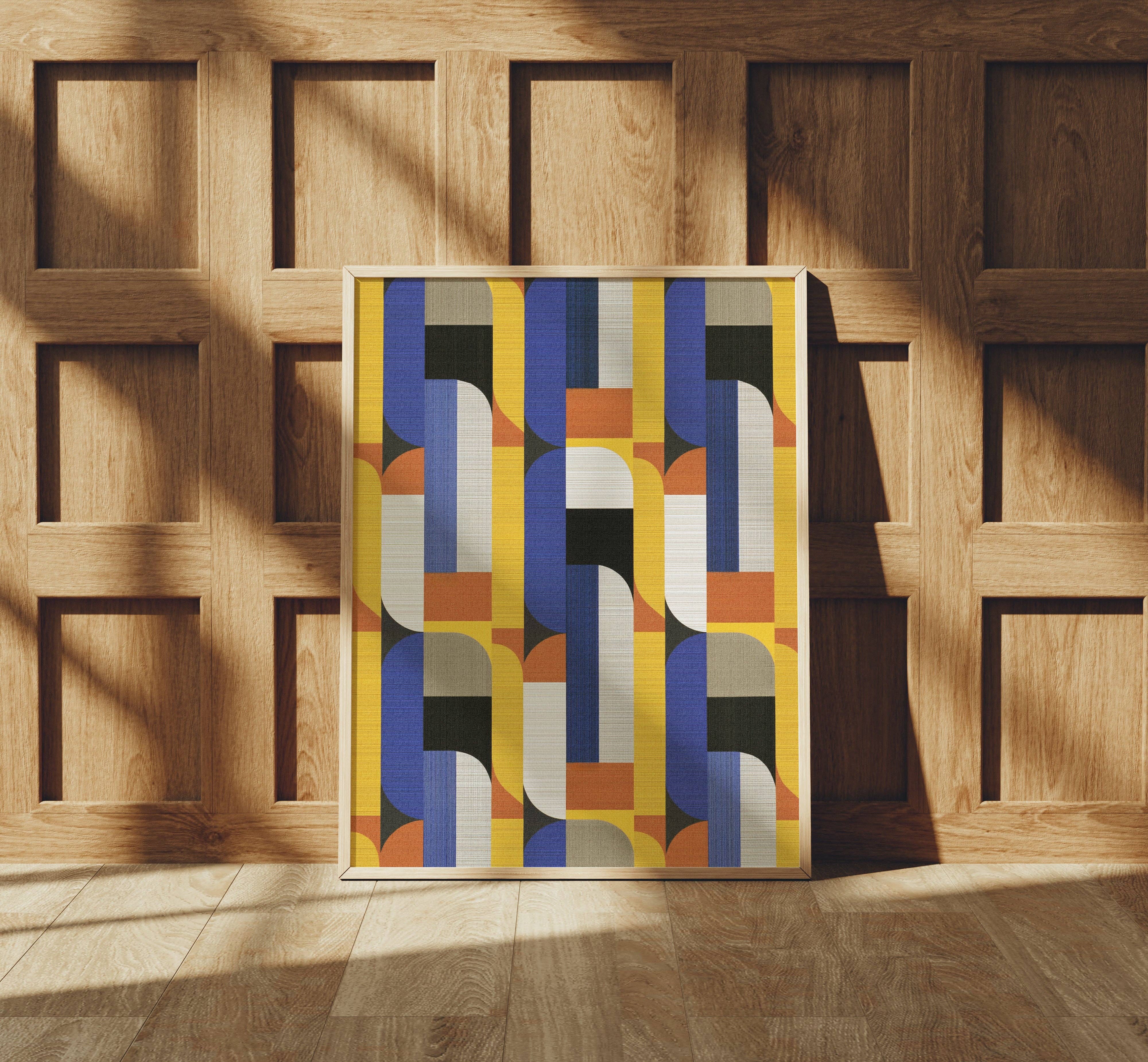 Kiln No. 02 framed and hung on a concrete wall