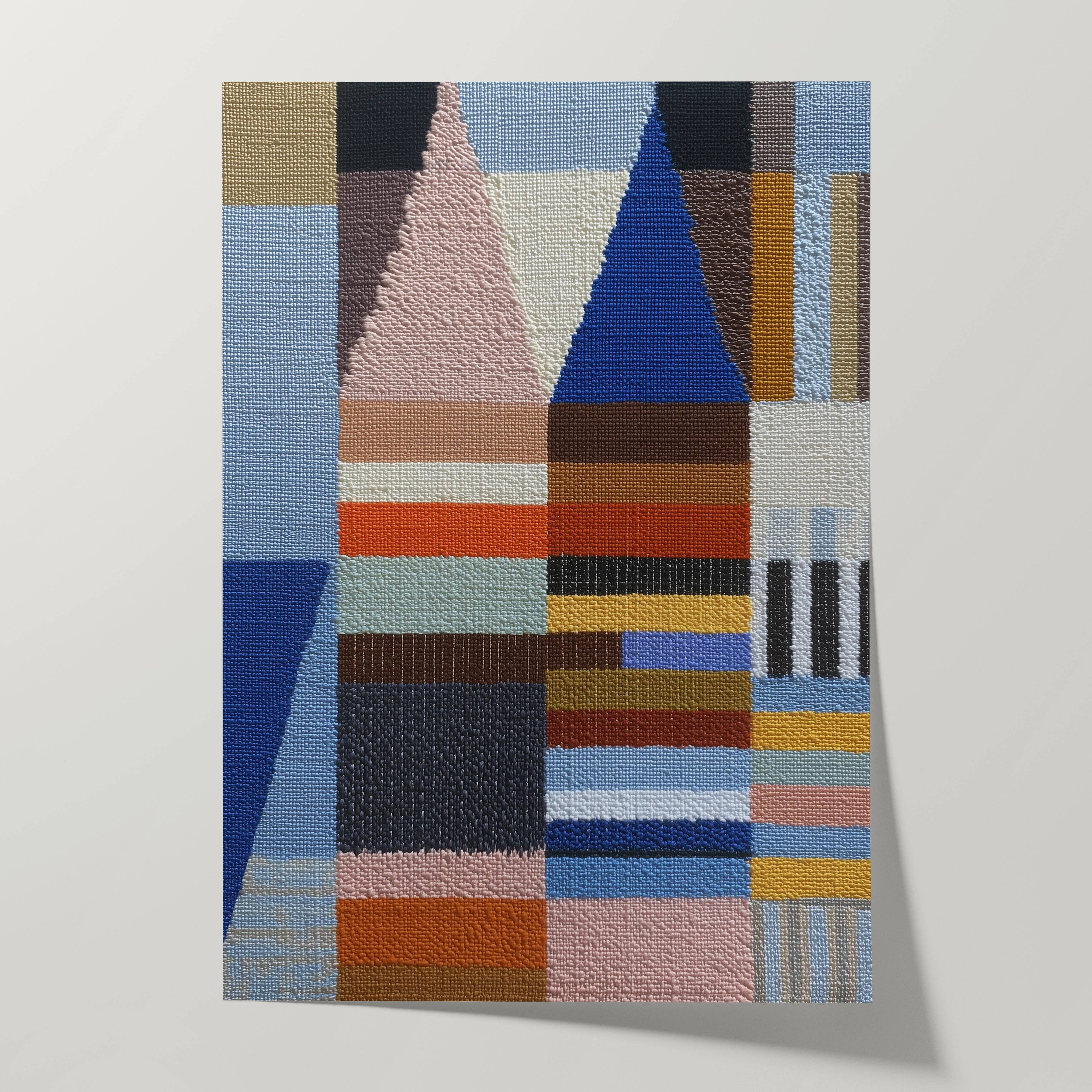Woven Perspectives No. 04 framed and hung on a wall