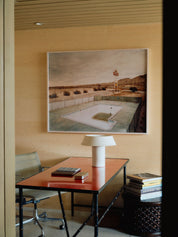 Mud Australia Flared Table Lamp - lit detail