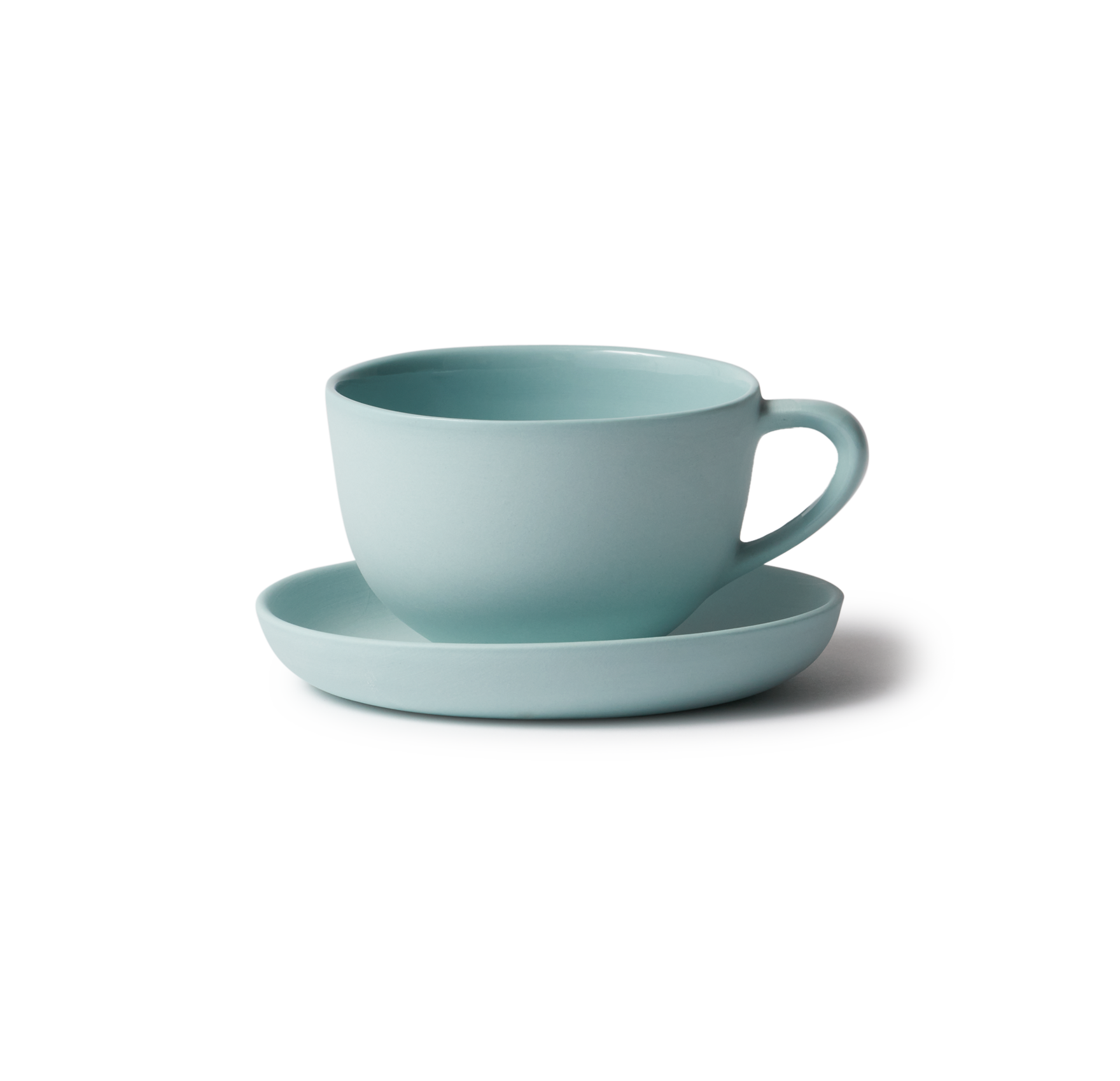 Tea Cup & Saucer Round - Blue