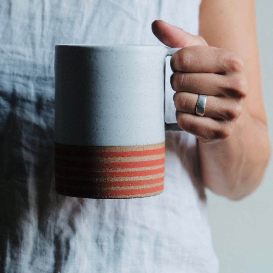 Wolf Ceramics Big Daddy Mug in Poppy