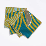 Comb Cocktail Napkins - Peridot