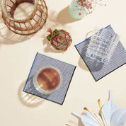 Cocktail Napkin Set in Retro Gingham