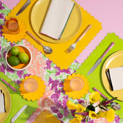 Dinner Napkin Set in Macaw Burlap