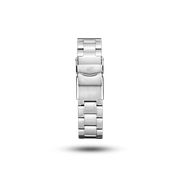 3-Link Classic bracelet by AV86, brushed stainless steel with deployant clasp