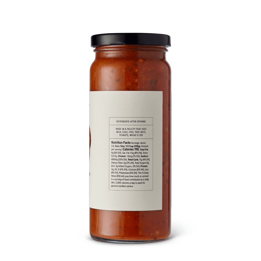 Artichoke & Parmesan Pomodoro Sauce nutrition facts