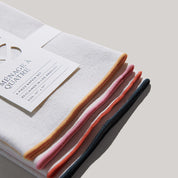 Dinner Napkin Set in Rainbow Burlap