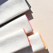 Dinner Napkin Set in Rainbow Burlap