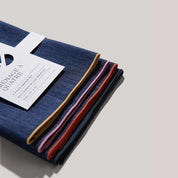 Dinner Napkin Set in Rainbow Denim