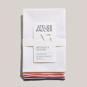 Dinner Napkin Set in Rainbow Twill