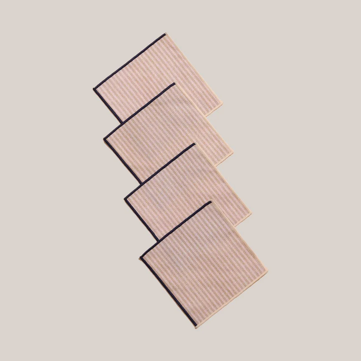 Cocktail Napkin Set in Sandbar Stripe
