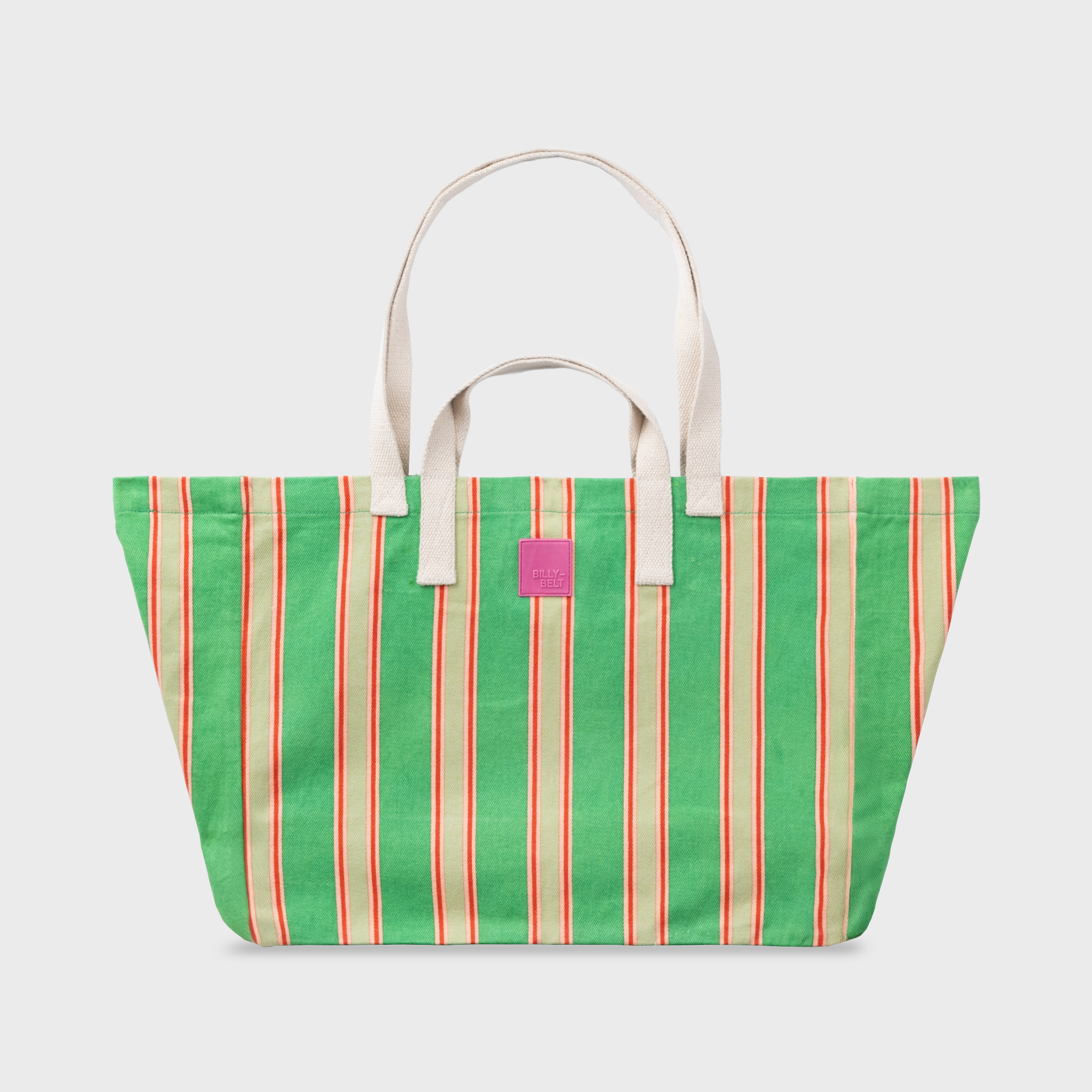 Striped Tote Bag - Green, packshot