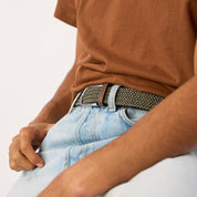 Multicolored Woven Belt - Quebec, worn