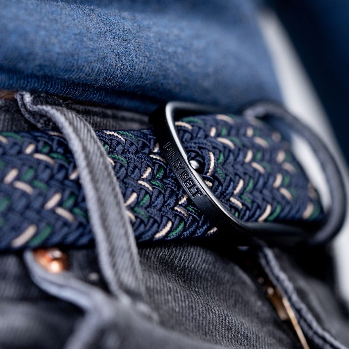 Multicolored Woven Belt - Knokke, detail