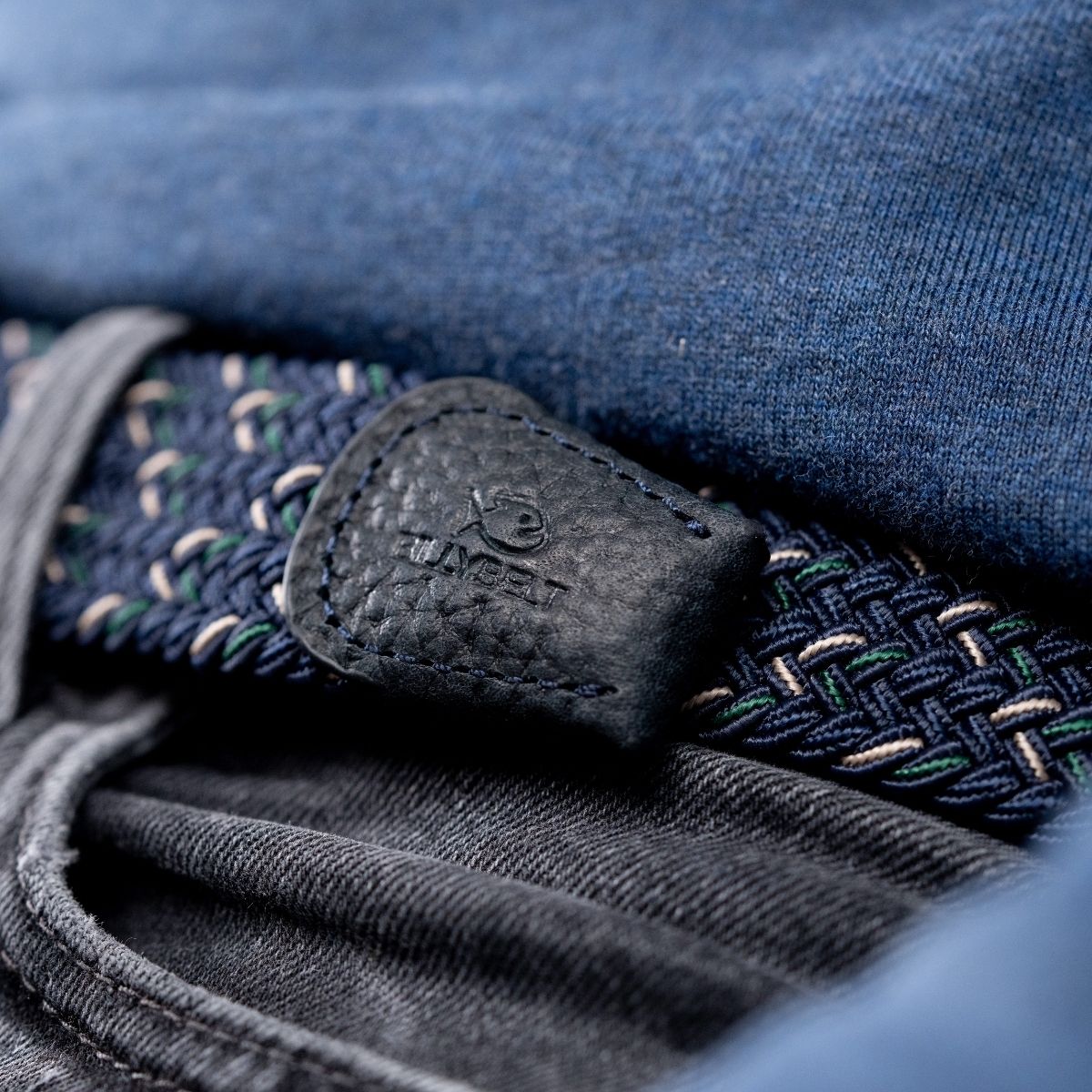 Multicolored Woven Belt - Knokke, detail