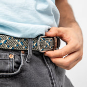 Multicolored Woven Belt - Glasgow, worn