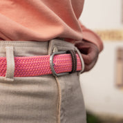 Multicolored Woven Belt - Miami, worn