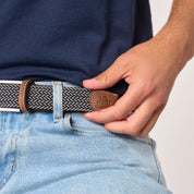 Multicolored Woven Belt - Vienna, worn