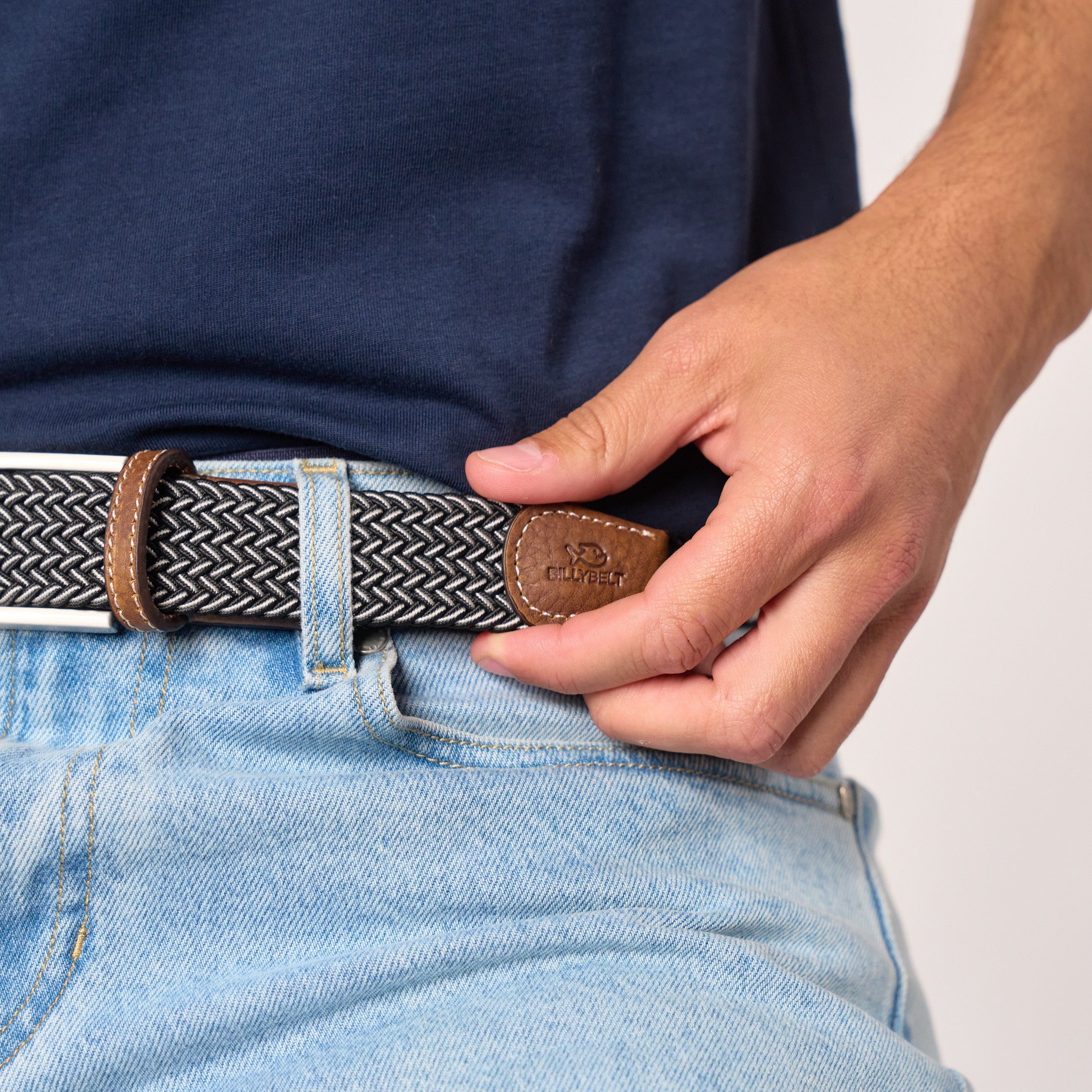 Multicolored Woven Belt - Vienna, worn