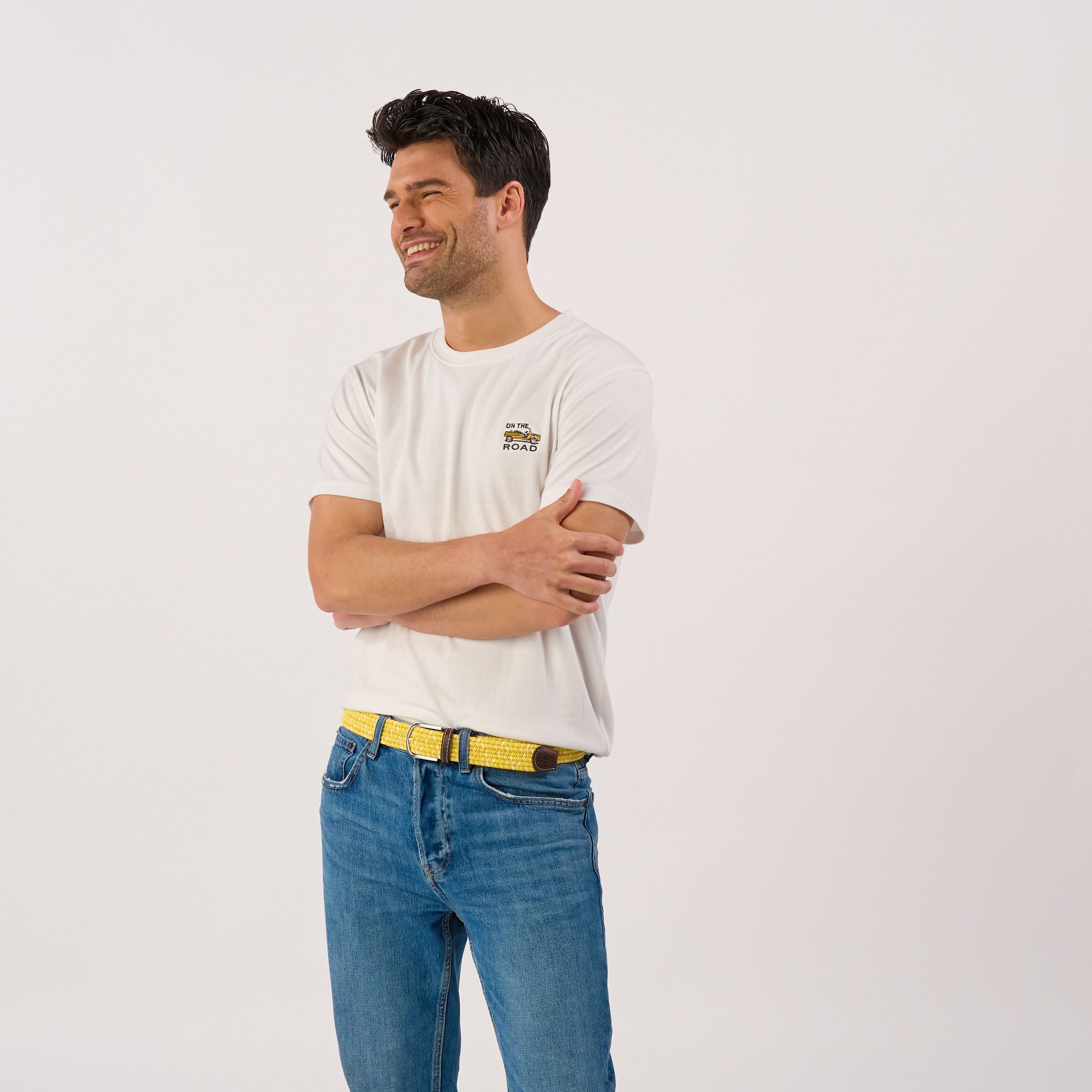 Multicolored Woven Belt - Marmara, worn