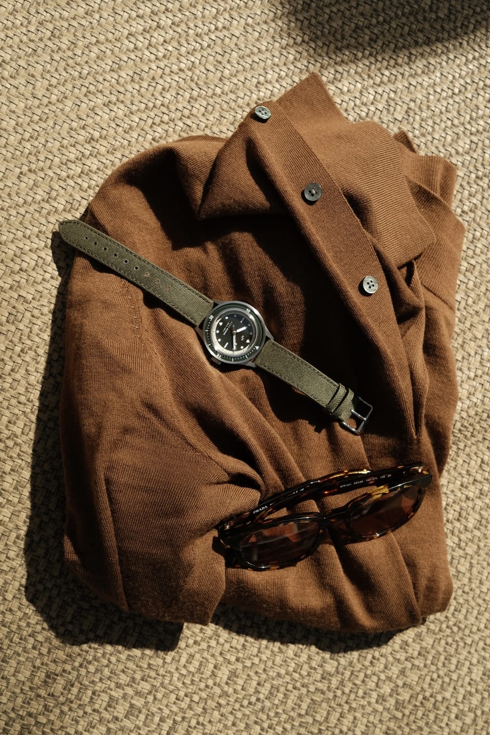 1956 Marine Green on the wrist