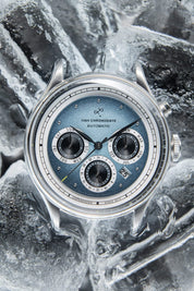 1564 Chronodate Automatic, Steel / Ice Blue