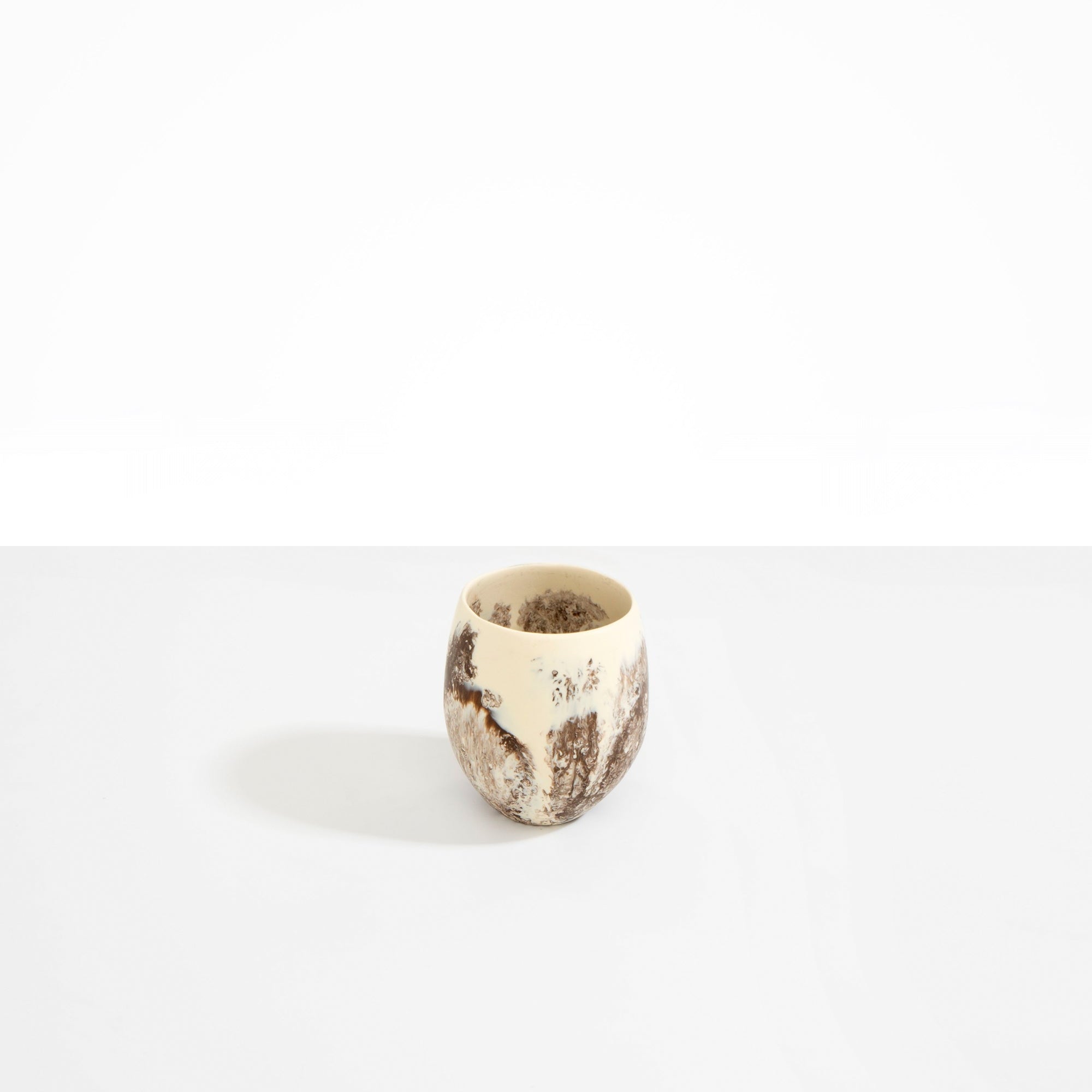 Large Rock Cup in Cappuccino by Dinosaur Designs, hand-cast resin