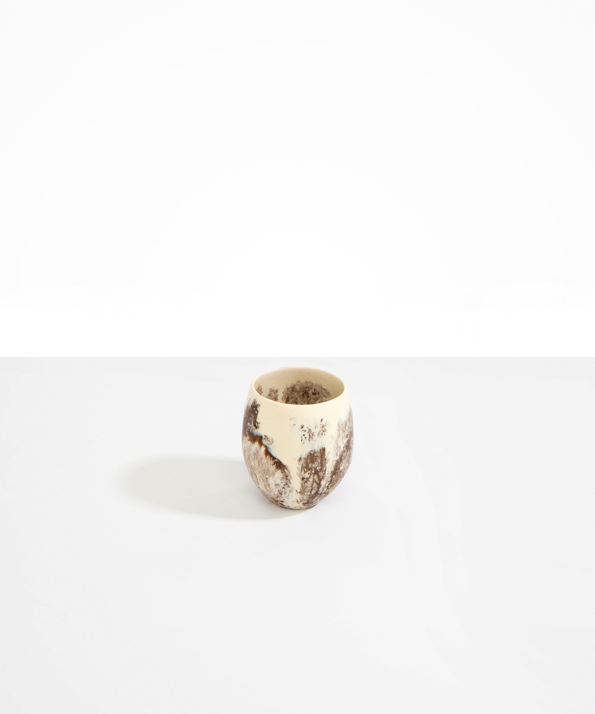 Large Rock Cup in Cappuccino by Dinosaur Designs, hand-cast resin