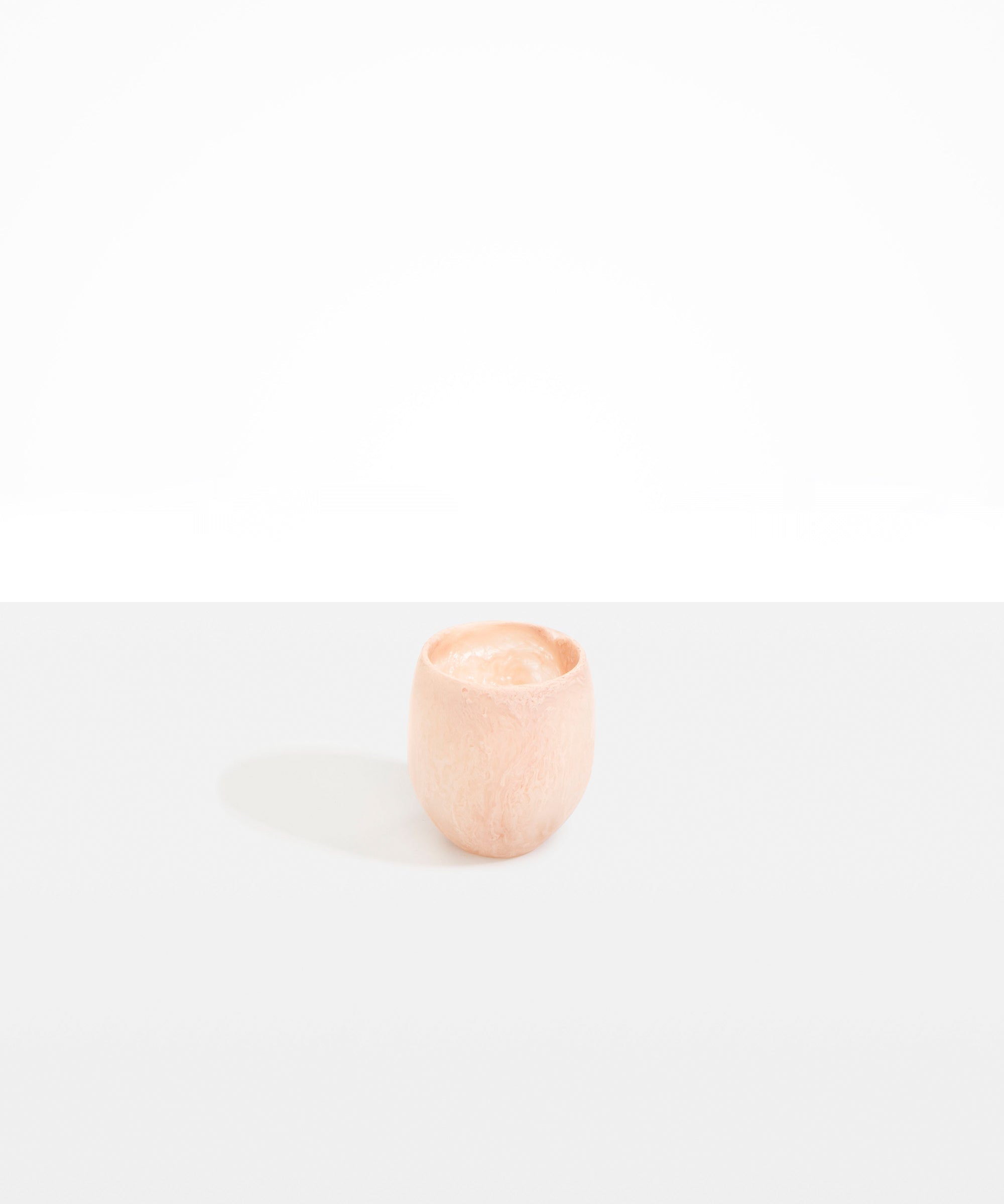Large Rock Cup in Rose Swirl by Dinosaur Designs, hand-cast resin
