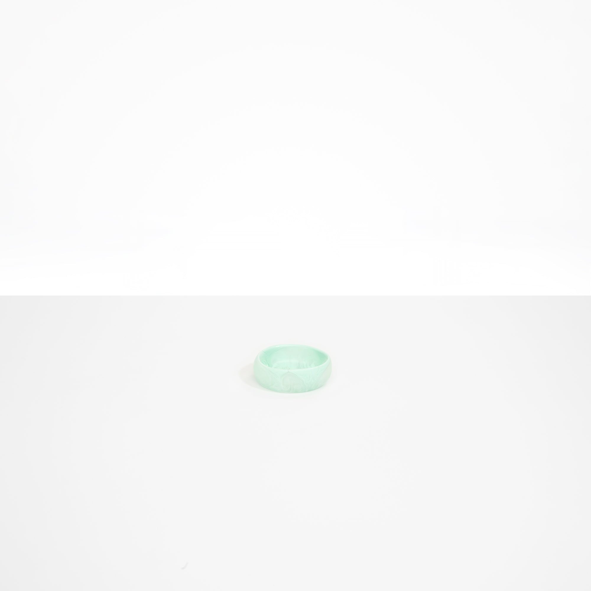 Small Rock Dish in Mint by Dinosaur Designs, hand-cast resin