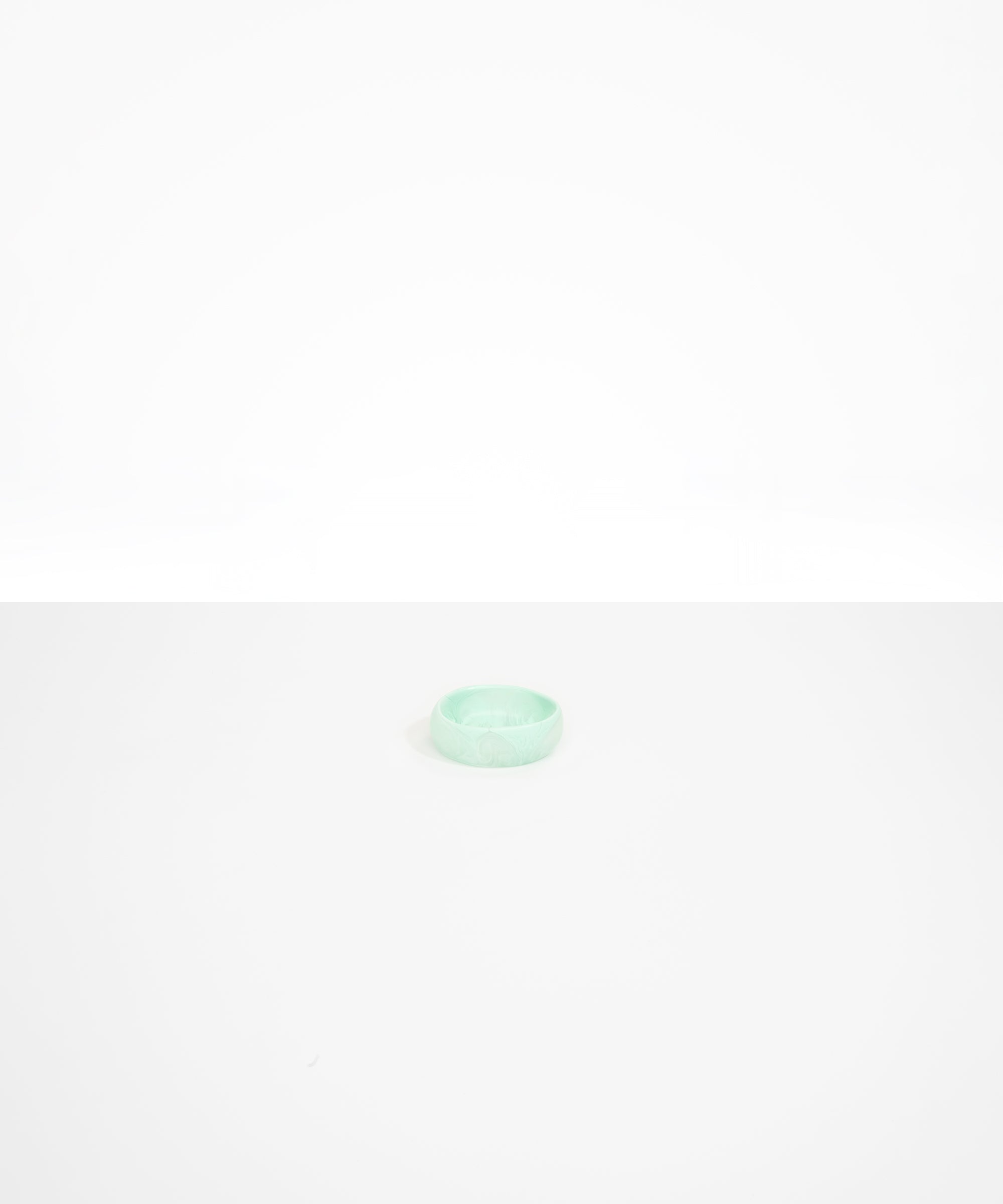 Small Rock Dish in Mint by Dinosaur Designs, hand-cast resin