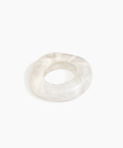 Large Drift Bangle in Chalk Swirl by Dinosaur Designs, hand-cast resin