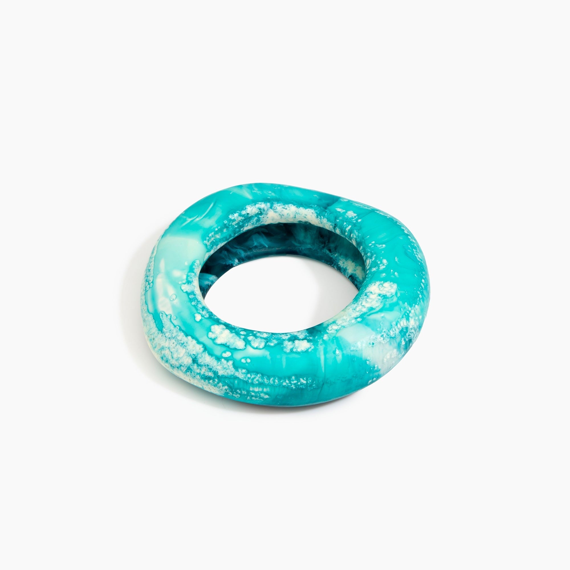 Large Drift Bangle in Lagoon by Dinosaur Designs, hand-cast resin