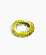Large Drift Bangle in Malachite by Dinosaur Designs, hand-cast resin