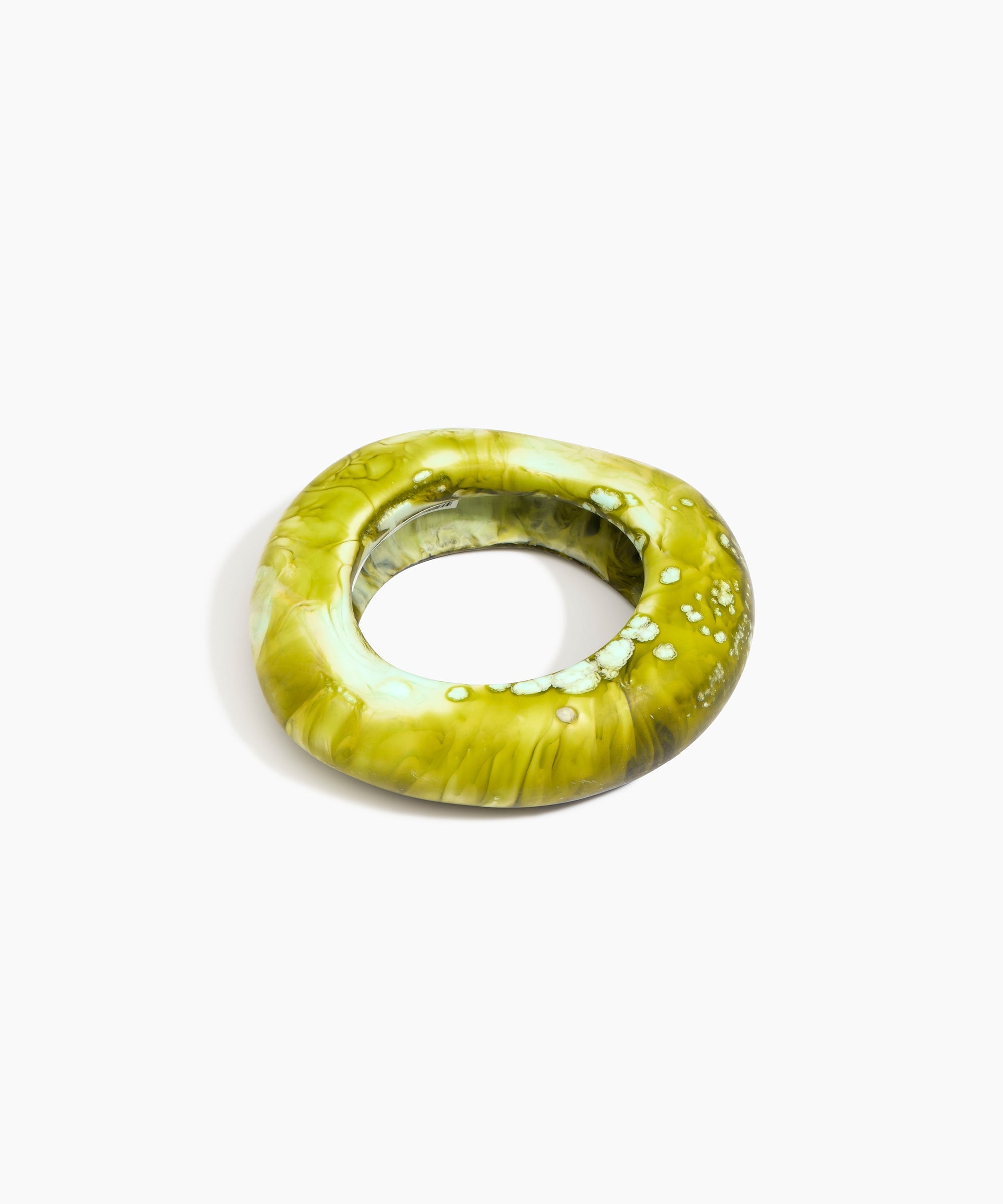 Large Drift Bangle in Malachite by Dinosaur Designs, hand-cast resin
