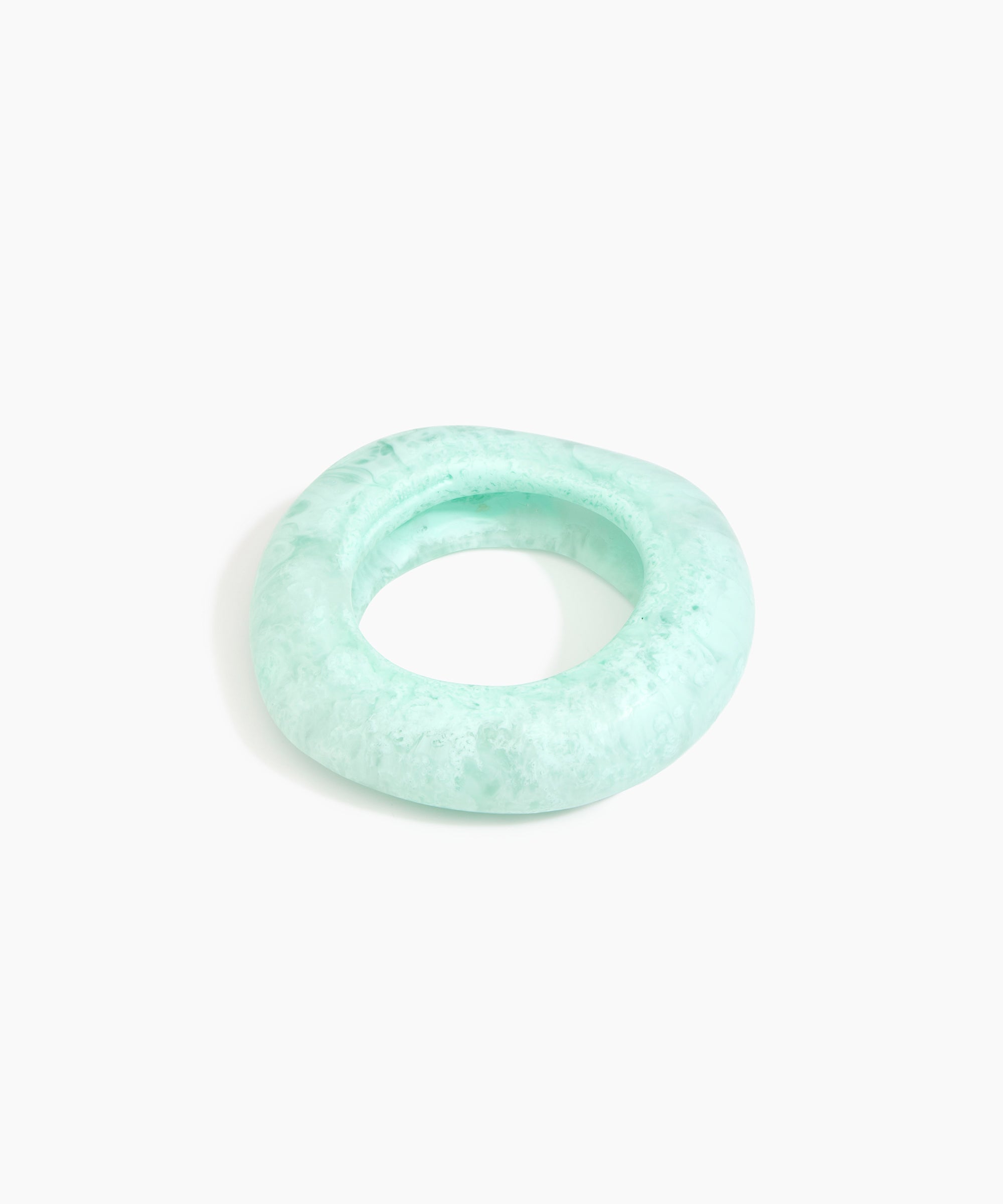 Large Drift Bangle in Mint by Dinosaur Designs, hand-cast resin