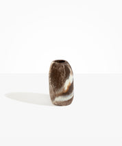 Medium Pebble Vase in Cappuccino by Dinosaur Designs, hand-cast resin
