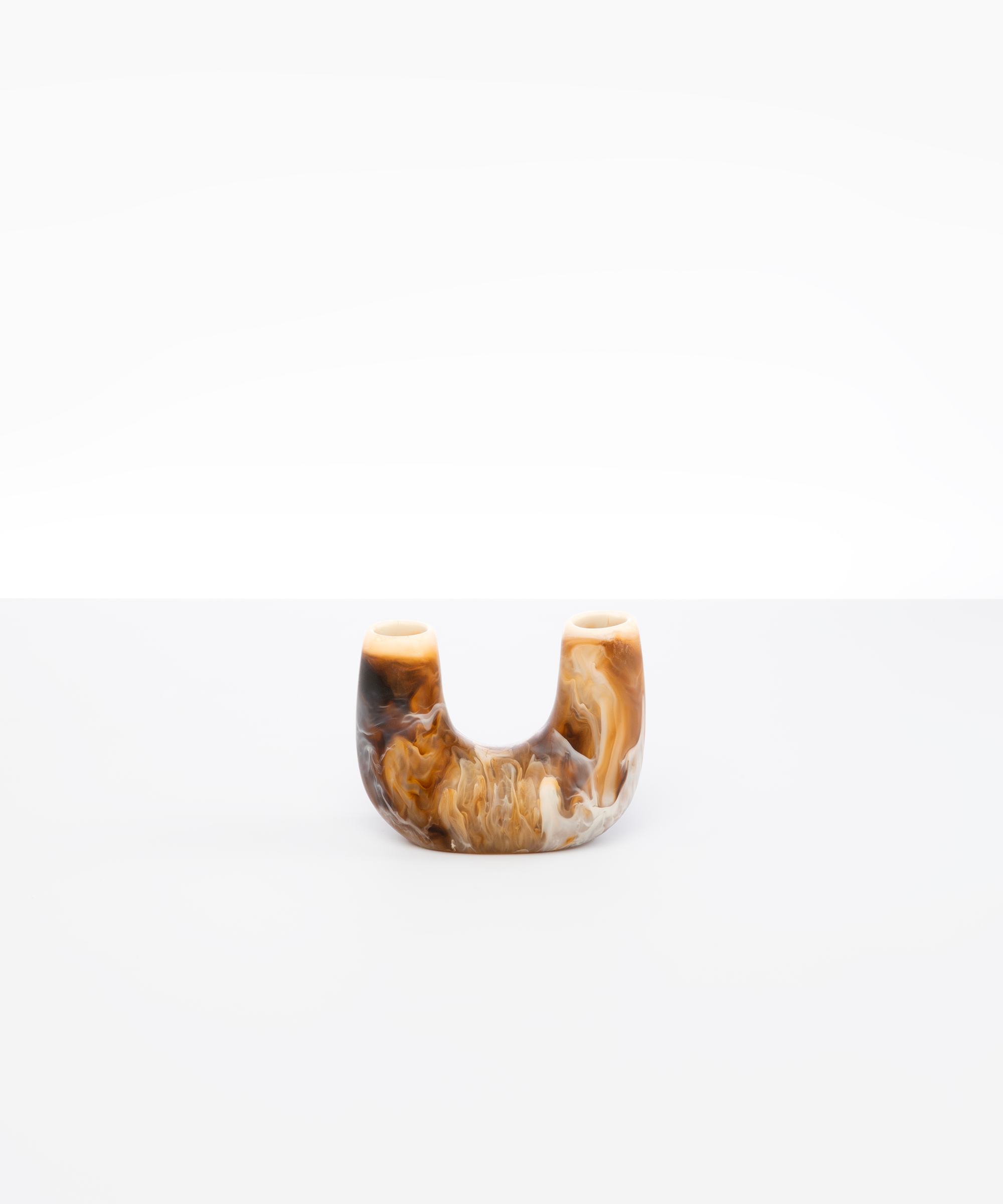 Mini Branch Vase in Light Horn by Dinosaur Designs, hand-cast resin