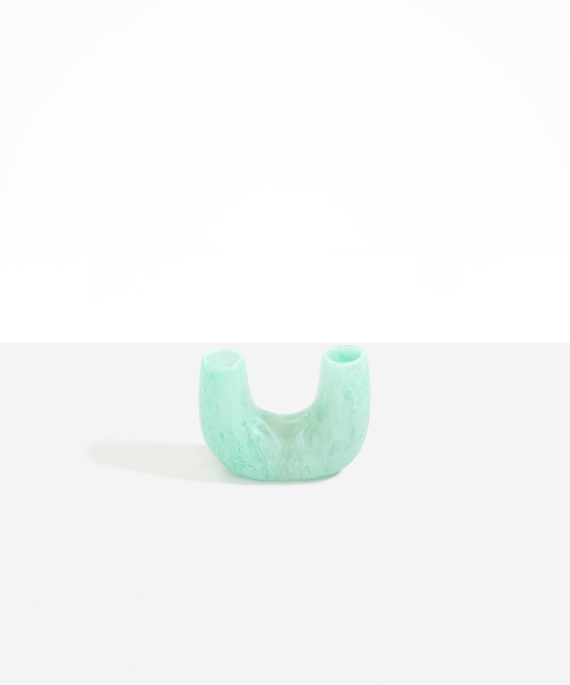 Mini Branch Vase in Mint by Dinosaur Designs, hand-cast resin