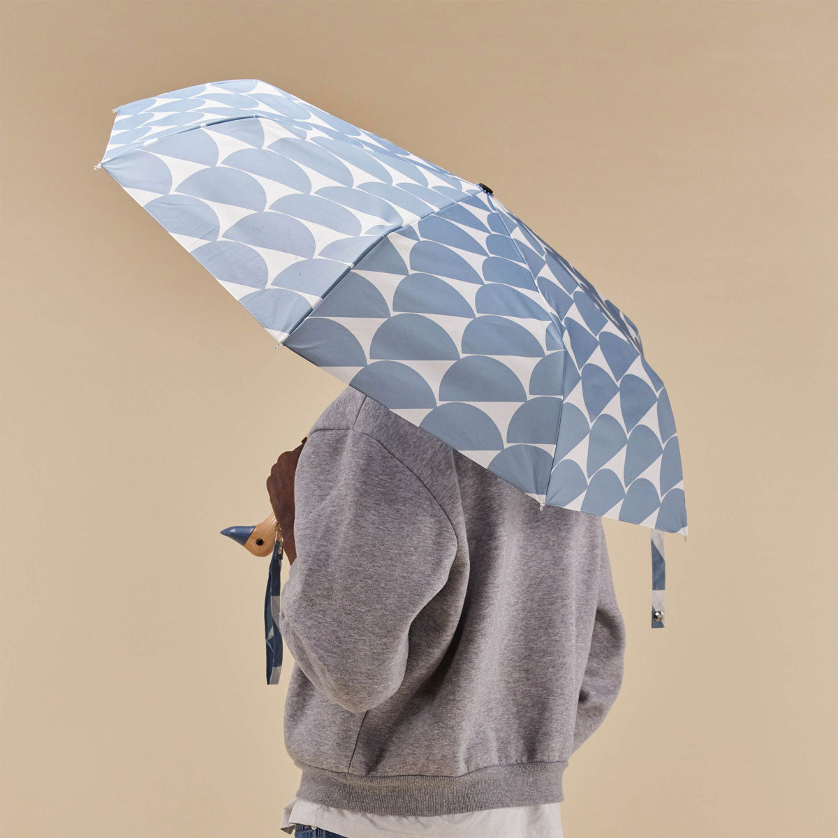 Original Duckhead Duck Umbrella in Denim Moon, open