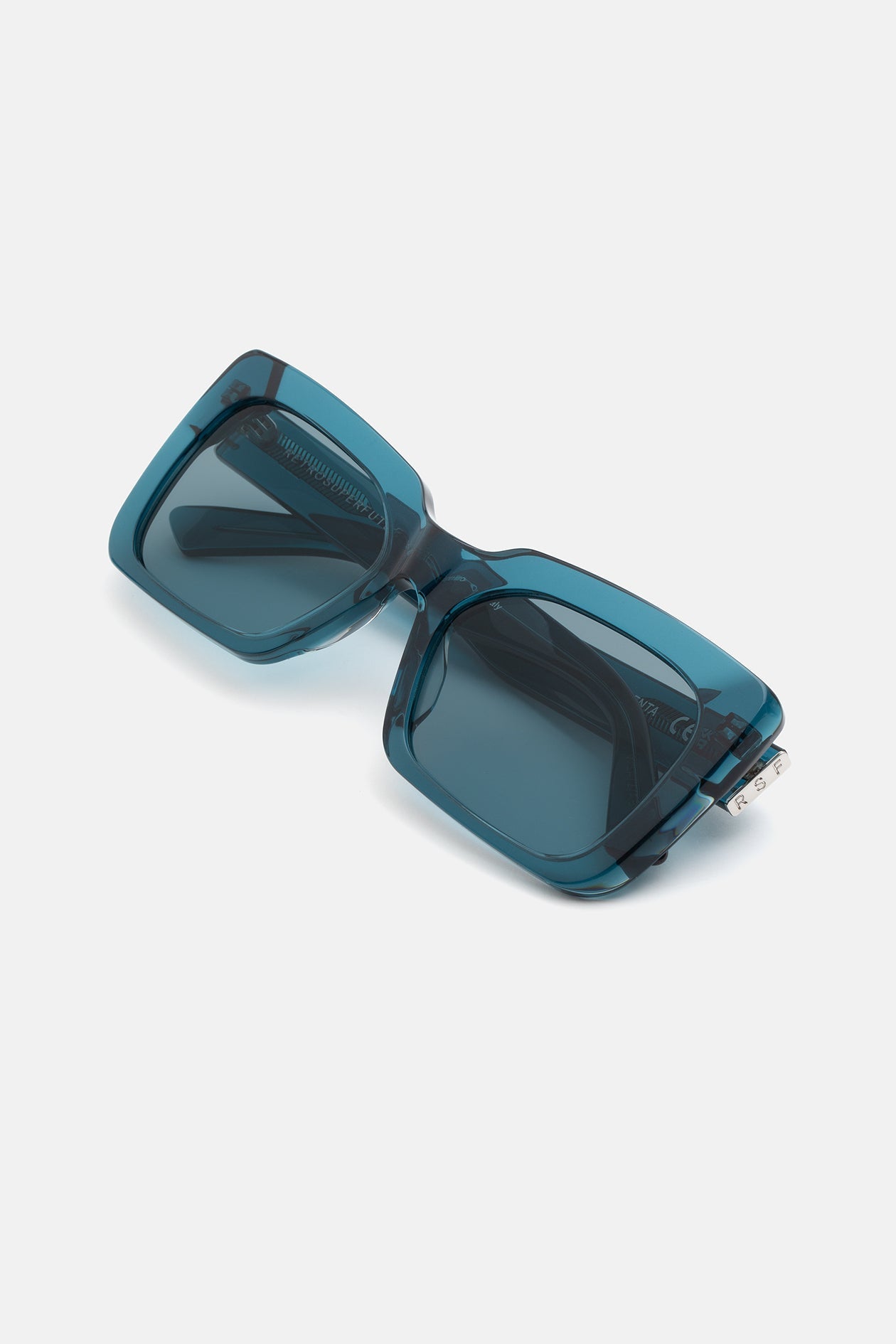 Senta in Teal, temple detail