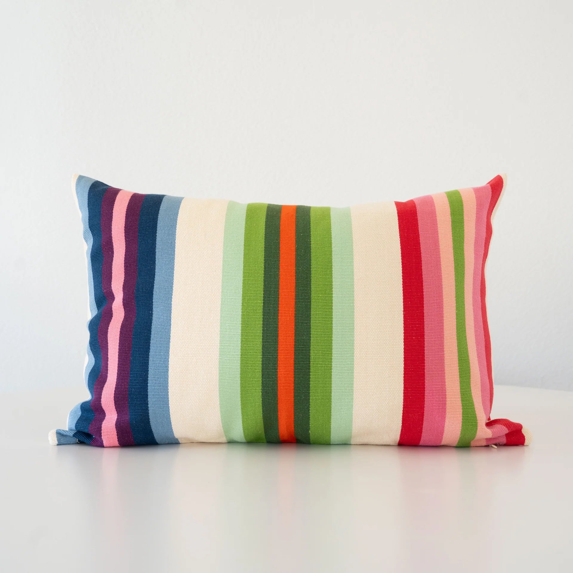 Rainbow Stripe Pillow 14" x 20"