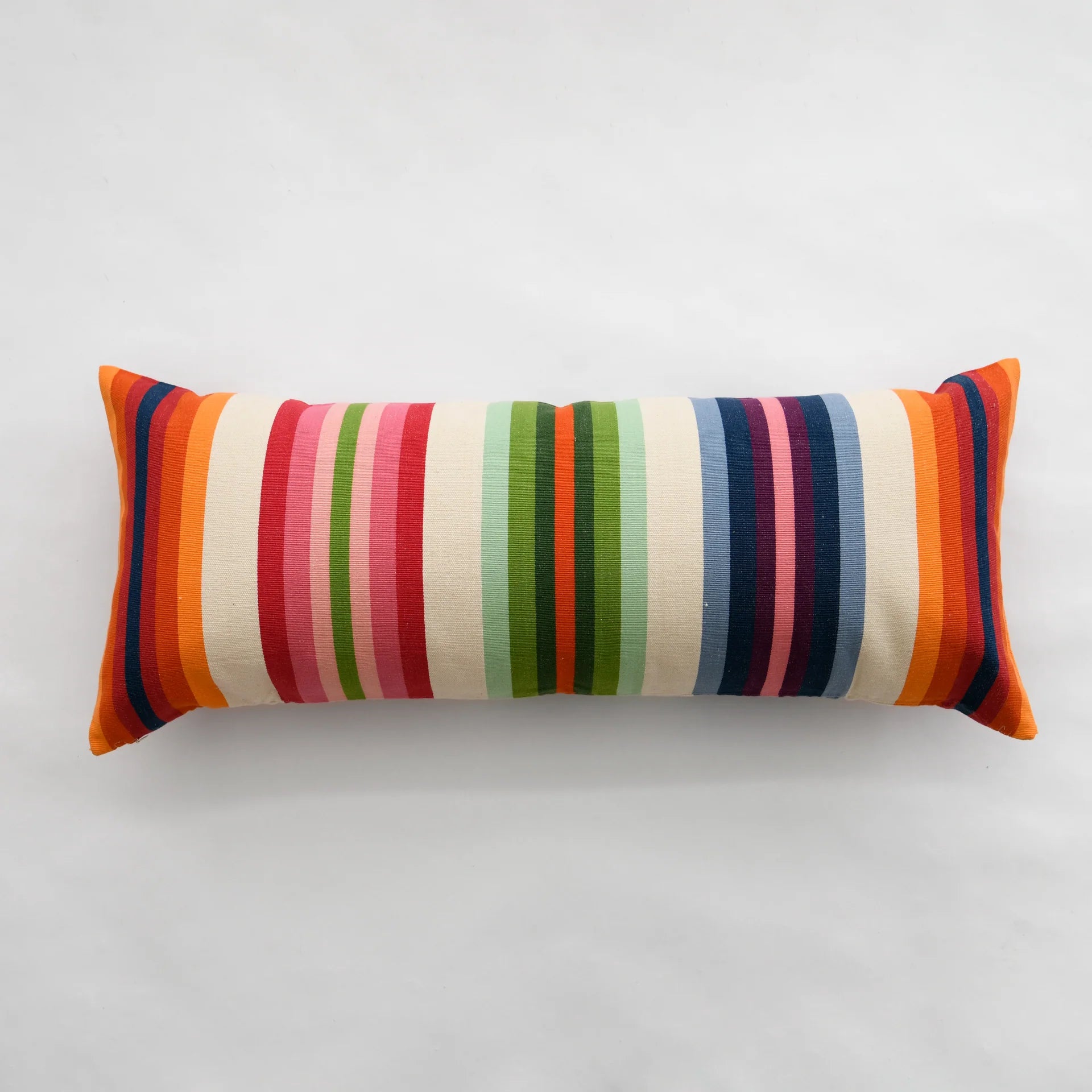 Rainbow Stripe Pillow 14" x 34"