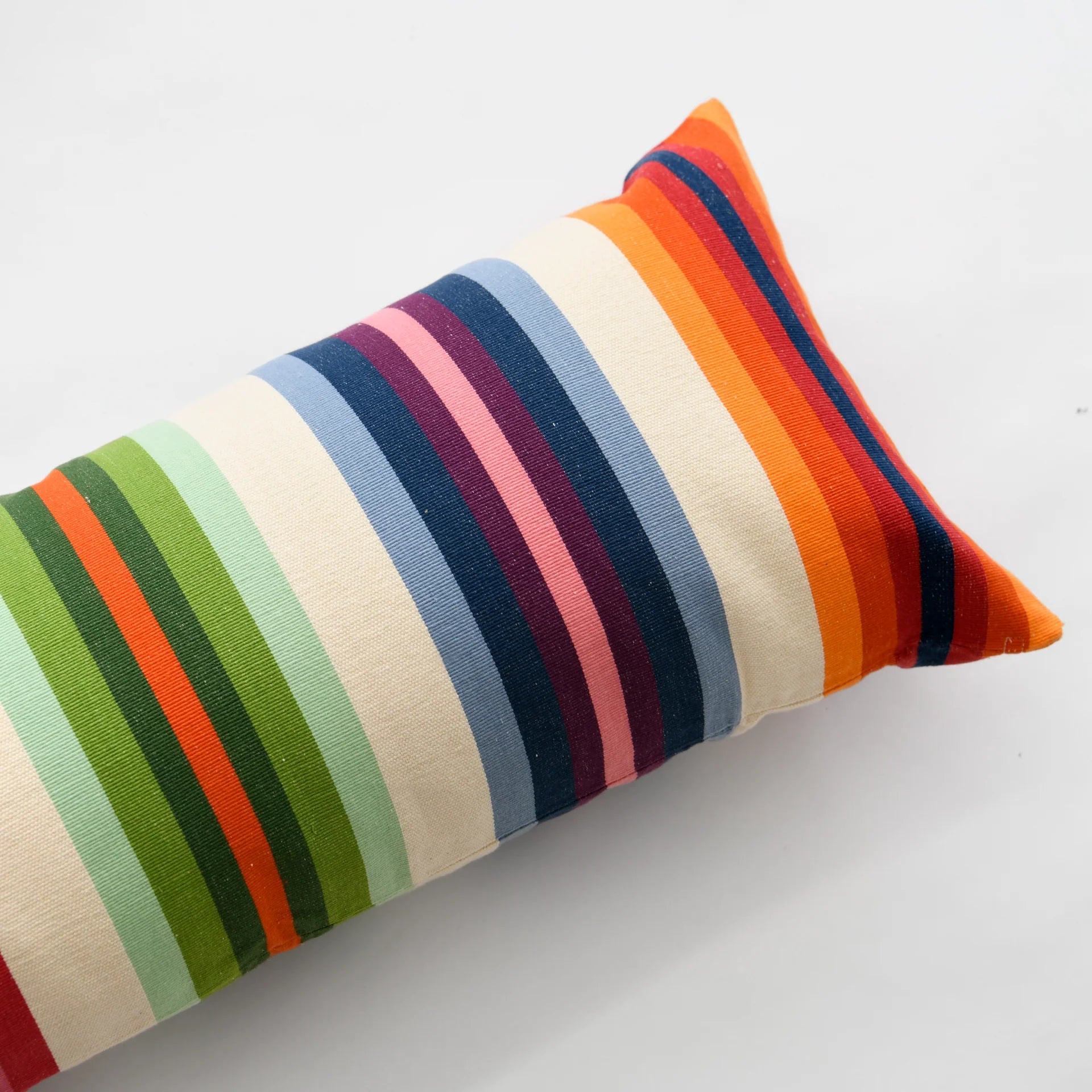 Rainbow Stripe Pillow 14" x 34"