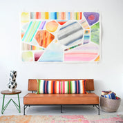 Rainbow Stripe Pillow 18" x 58"