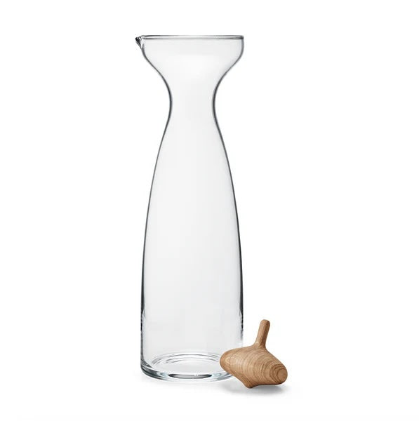 Alfredo Glass Carafe with Oak Wood Top